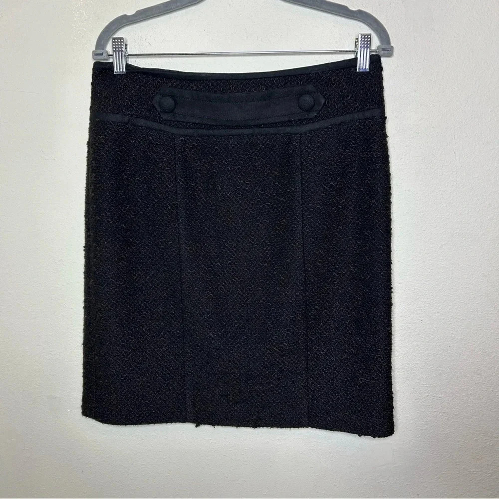 Nanette Lepore Brown and Black Wool Blend Skirt Size 8
